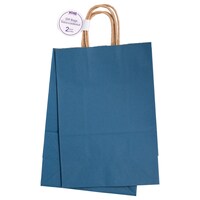 Download Bulk Voila Medium Blue Kraft Paper Gift Bags 2 Ct Packs Dollar Tree