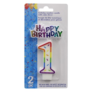 number 1 birthday candles