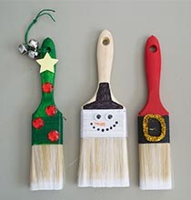 Paint Brush Christmas Tree Ornaments | Dollar Tree