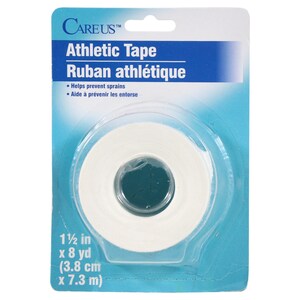 CareUs ATHLETIC CLOTH TAPE 1-1/2 In x 8 Yd/Roll Sports Bandage Ankle Wrist  Finge