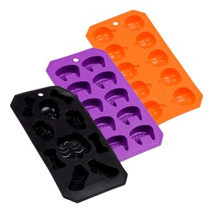 EXQUIMEUBLE 4pcs Ghost Ice Tray Halloween Decor Silicone Tray