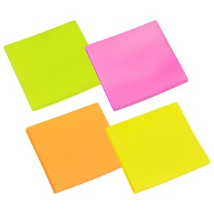 Large 20x15cm Neon Colour 150 Sticky Notes Grocery Shopping List Note Pad  Block