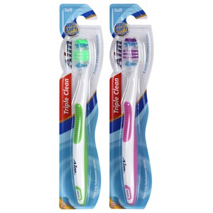View Aim Triple Clean Soft-Bristle Toothbrushes