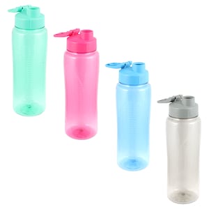 24 Oz Clear Water Bottles with Straw, 6 Pack Bulk Reusable Sports Water  Bottle w