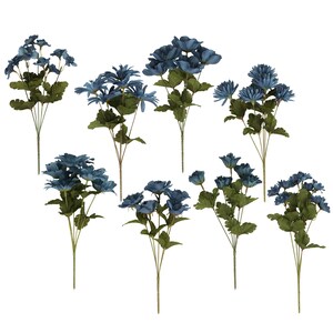 Large Dried Flower Bouquet - Blue Bunch Top Diameter 11-12in. Stem Length  22-24in. -- Single Bunch 