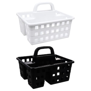 3 Dividers Storage Baskets General Purpose Executive Series Plastic Tote  Tray Cleaning Caddy Carry Caddy with