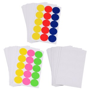 600 Pack, 1 Round Colored Dot Stickers Labels - 6 Colors