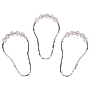Home Collection Metal Shower Rings with Clear Plastic Balls, 12-ct