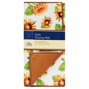 Bulk Home Collection Sunflower Dish Drying Mats 12x18 In