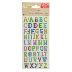 View Crafter's Square Metallic Puffy Alphabet