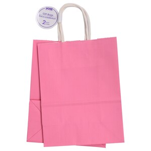 Bulk Voila Medium Pink Kraft Paper Gift Bags, 2-ct. Packs | Dollar Tree