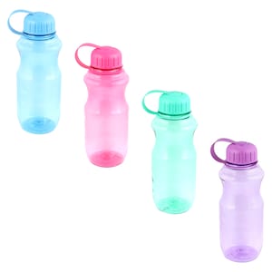 24 Wholesale Plastic Water Bottle Kids With Strap Clear - at