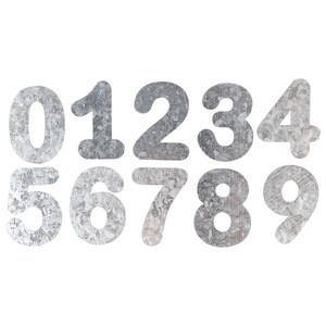 Galvanized Steel Metal Numbers - Address