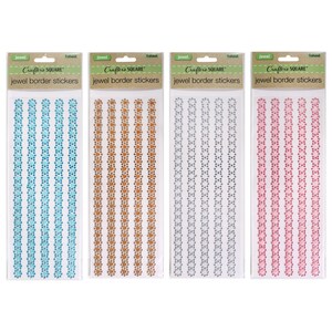 Bulk Crafter's Square Jewel Border Stickers, 12.75x4.25 in. | Dollar Tree