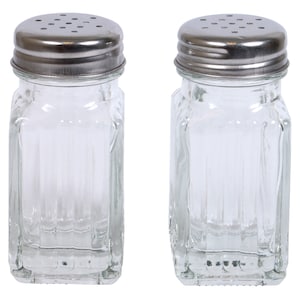 Dependable Industries Inc. Essentials Salt and Pepper Shaker Set (Clear  Glass) USA SELLER Restaurant Quality