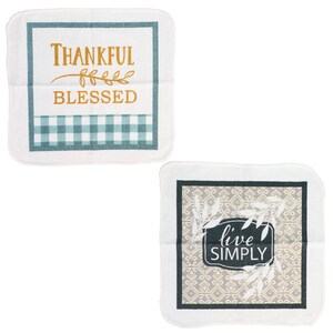 24 Home Collection Black and White Buffalo Check Sentimental Kitchen Towe at Dollar Tree