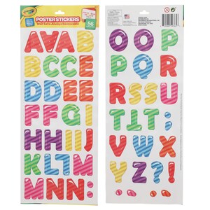 View Crayola Removable Alphabet Sticker Sheets,