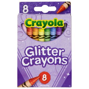 Crayola Glitter and Pearl Crayons, 8 Count Each