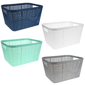 Deep Rectangular Woven Storage Baskets, 15.14x12.18x8.5-in.