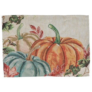 View Home Collection Fall-Themed Tapestry Placemats,