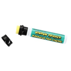 Window Marker - Black (Temporary Paint for Car or Home Windows - Washes Off  with