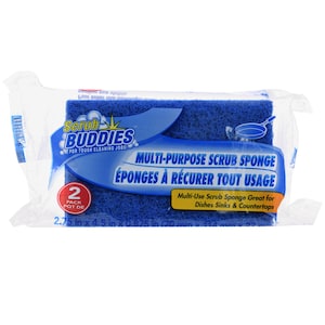 Scrub Buddies Dishwashing Foam Sponges with Handles Bottle/Glass Scrubbers 3Pack