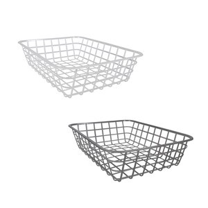 24 Rectangular Slotted Plastic Baskets, 2-Ct. Packs at Dollar Tree