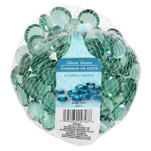 Decorative Accents Glass Gems Blue Green Clear New 10 oz