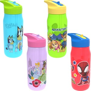 Licensed Character Plastic Jugs with Pull-Top Spouts, 16 oz.