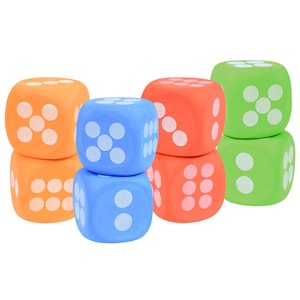 THE TWIDDLERS 48 Large Foam Dice Set, 1.5 Inch - Colorful