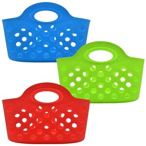 View Colorful Plastic Oval Carry Totes