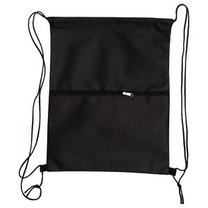 View Drawstring Backpacks with Zipper Pockets,