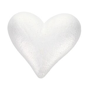 Jumbo White Styrofoam Craft LOVE Heart 8 X 9 New
