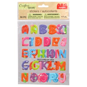 View Crafter's Square Puffy Alphabet Stickers,