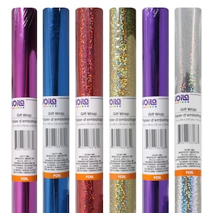 Shiny Glossy Metallic Cellophane Foil Paper Gift Wrap Stuffing Colors Roll  Deco