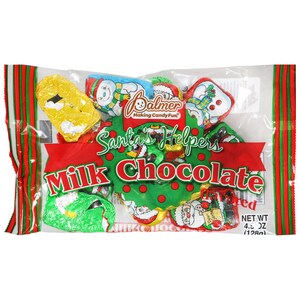 CGT Palmer Santa's Helpers Milk Chocolate Candy Christmas Holiday Stocking  Stuffers Gift Basket Party Favor Baking Treats Snacks Desserts Candies 4.5