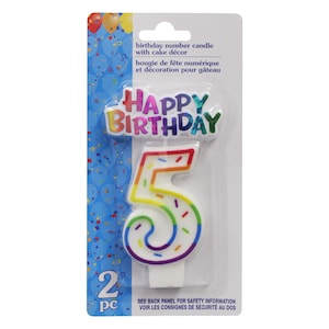 5th birthday candle cake