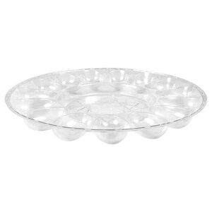 MT Products Plastic Deviled Egg Food Tray with Clear Lids - Set of 12 