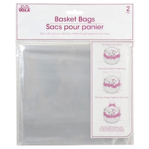 Clear Shrink Basket Bags, 20 x 30, 100 Pack