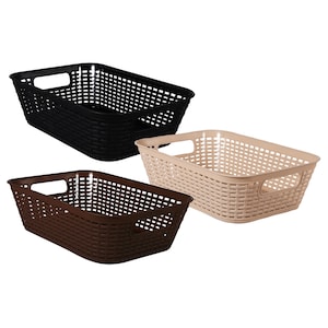 Rectangular Slotted Plastic Baskets