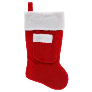 View Christmas House Plush Red Stocking
