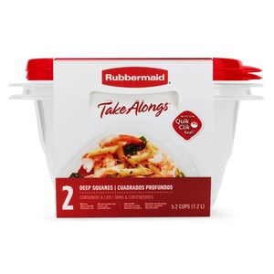 Rubbermaid® TakeAlongs® Extra Deep Squares Storage Container - 2 Pack -  Red, 2 ct / 1.6 oz - Kroger