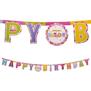  Shaped Ribbon Banner 'Happy Birthday', One Size. : Office  Products