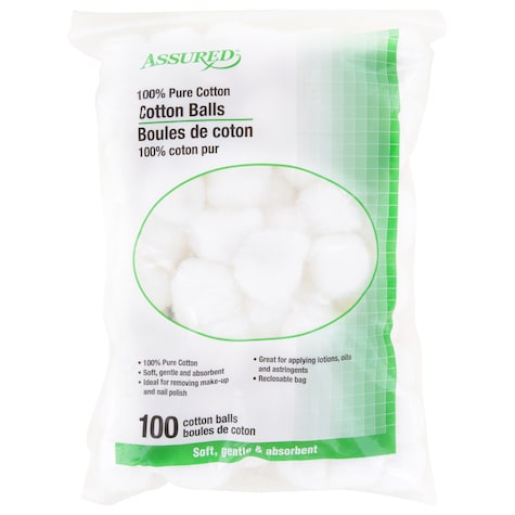 View Assured Cotton Balls, 100-ct. Bags