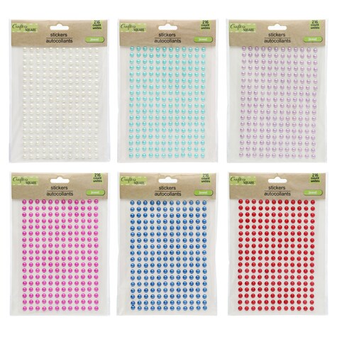 View Crafter's Square Colorful Pearl Stickers