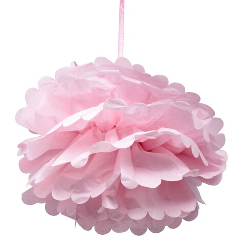 Hanging Pink Pom Poms 2 Ct Packs