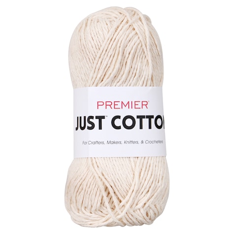 Bulk Premier Just Cream Cotton Yarn, 104 yd. | Dollar Tree