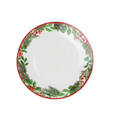View Holly Wreath Dinner Plate, 10.5