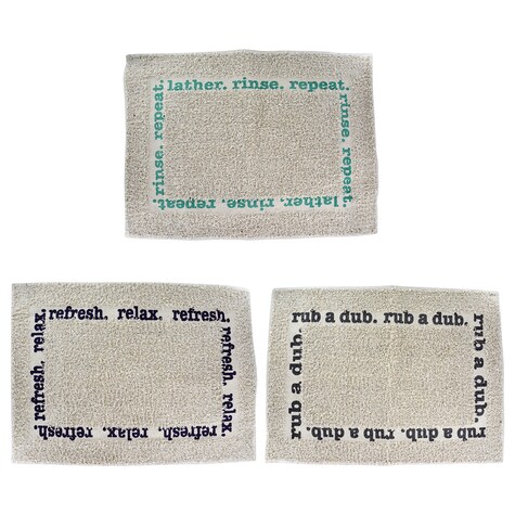 Bulk Home Collection Sentimental Cotton Bath Mats 21x15 In