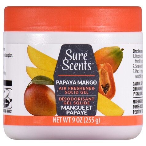 Sure Scents Papaya Mango Solid Gel Air Fresheners 9 Oz